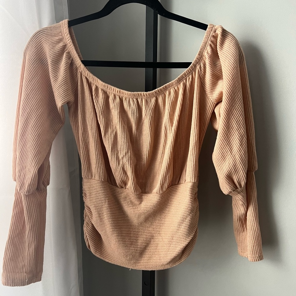 Windsor Tan Long Sleeve Top